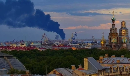 Атака ВСУ на Санкт-Петербург: загорелся нефтяной терминал, есть пострадавшие