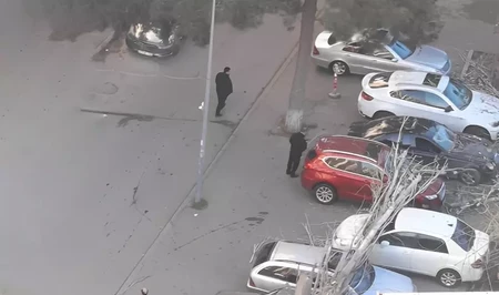 Опасное падение: дерево рухнуло на шесть автомобилей в Хатаинском районе Баку