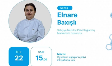 Минздрав Азербайджана проведет эфир о роли игр в психическом развитии детей