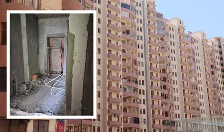 Жильцы жилого комплекса в Баку обеспокоены перепланировкой квартиры с демонтажем несущей стены
