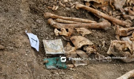 В Ходжалинском районе найдены останки, предположительно принадлежащие человеку