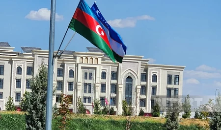 Улицы Ташкента украсили флагами Азербайджана в честь визита Ильхама Алиева