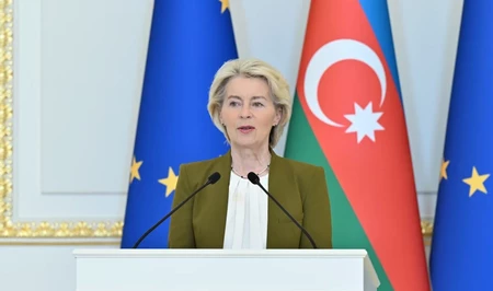 Урсула фон дер Ляйен поделилась публикацией о своем визите в Азербайджан и Армению