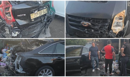 Возгорание мусорных контейнеров в Баку привело к повреждению четырех автомобилей
