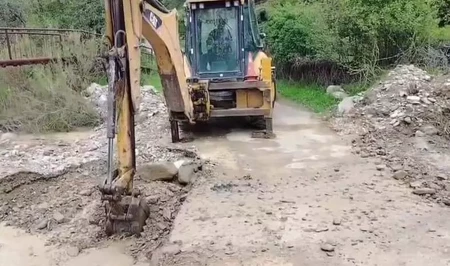 Сильные дожди нарушили автомобильное сообщение в селах Ордубада