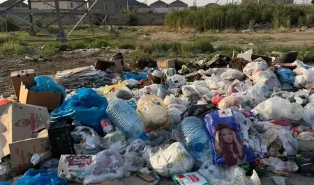 В Абшеронском районе пропали мусорные контейнеры - люди выбрасывают отходы на дорогу