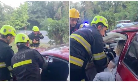 ДТП в Гахском районе: спасатели извлекли водителя BMW из деформированного автомобиля