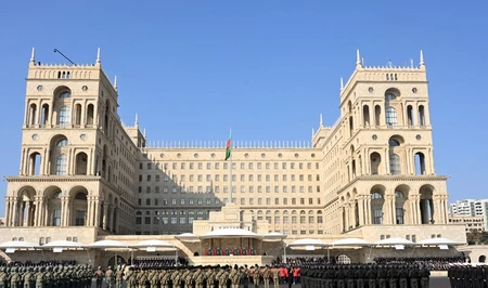 Президент Ильхам Алиев поделился публикацией о военном параде в Баку