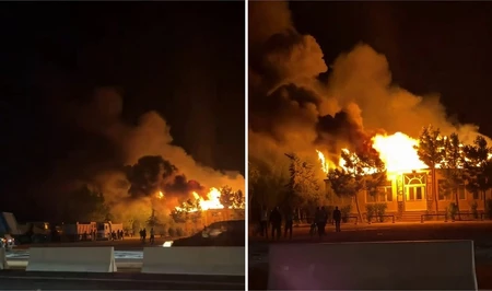В Сиязани произошел пожар в придорожном кафе