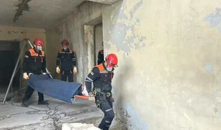 В Сальяне прошли учения по спасению людей из-под завалов на территории предприятия