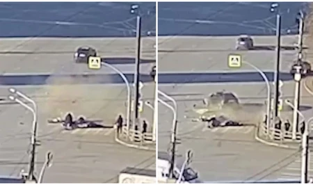 Страшное ДТП в Челябинске: автомобиль на полной скорости сбил пешеходов на тротуаре