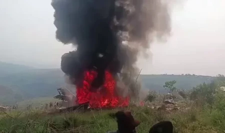 В ДР Конго при крушении военного самолета погибли 13 человек