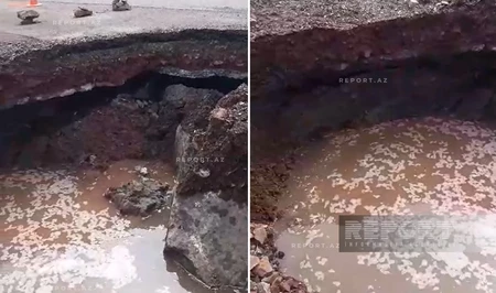 Сильные дожди и сель размыли дорогу в Дашкесане