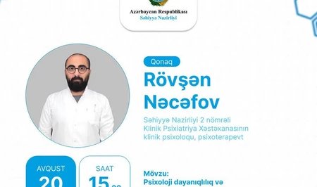 Минздрав Азербайджана проведет прямой эфир, посвященный психологической устойчивости и адаптации