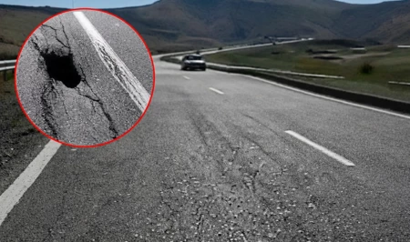 На трассе Баку – Шамахы просело дорожное покрытие: водители просят принять меры
