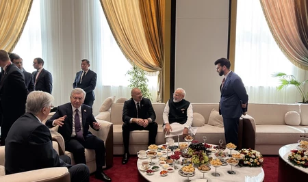 Президент Ильхам Алиев провел ряд встреч с лидерами стран в кулуарах саммита ШОС в Бишкеке