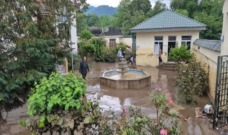 Дворы ушли под воду: сильные ливни вызвали сель в Габале