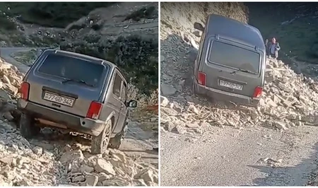 В Губинском районе ограничено движение по дороге к селу Хыналыг