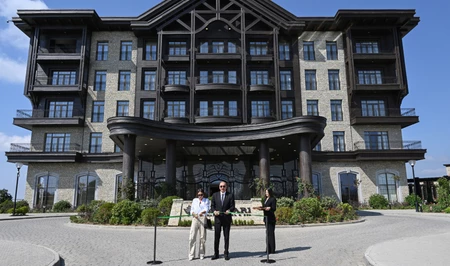 Президент Ильхам Алиев принял участие в открытии комплекса Meysari Grand Hotel & SPA в Шамахы