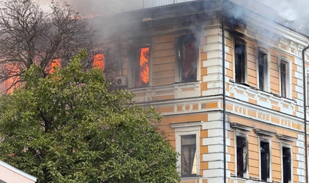 В Киеве дрон ударил по зданию Национальной академии наук