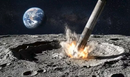 Ракета SpaceX упала на Луну и образовала кратер шириной до 30 метров