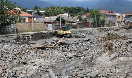 В Загатальском районе восстанавливают водоснабжение после разрушительного селя
