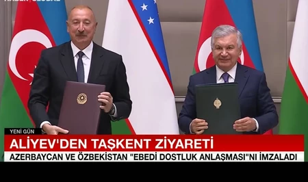 Haber Global подготовил репортаж об историческом визите Президента Ильхама Алиева в Узбекистан