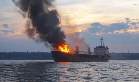 В Ростовской области России четыре судна подверглись атаке дронов, есть погибший