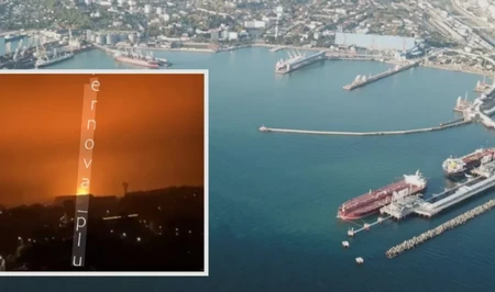 В России ночью атакованы морской порт и НПЗ: возникли пожары