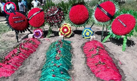 В Барде похоронили отца и двоих детей, накануне утонувших в Хачинчайском водохранилище