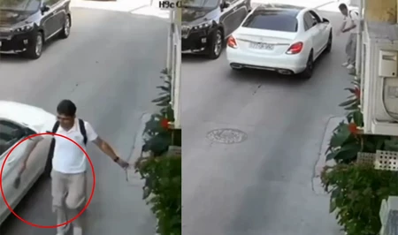 Ударил телефоном по машине и потребовал деньги: в Баку задержан мошенник