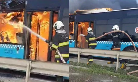 Огненное ЧП: названа причина возгорания в автобусе на трассе Баку - Сумгайыт