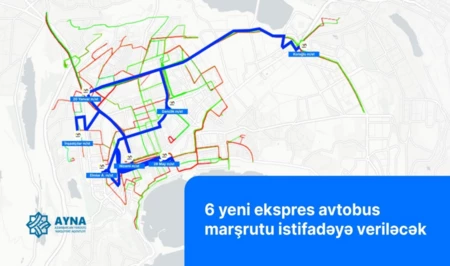 AYNA - о запуске шести экспресс-автобусов на период разделения линий бакинского метро