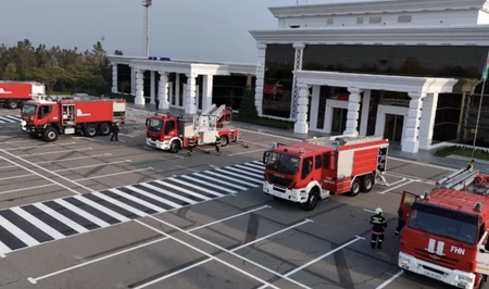 МЧС провело пожарные учения в Габалинском аэропорту