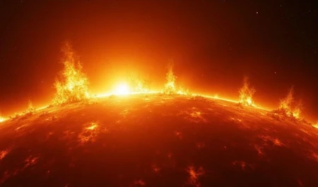 На Солнце произошла вспышка предпоследнего класса мощности