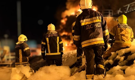 Ночные взрывы в Киевской области Украины привели к пожару на промобъекте