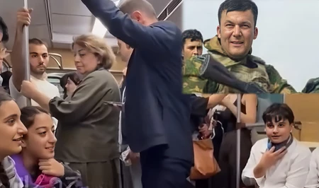Школьники исполнили в метро песню шехида Худаяра Юсифзаде