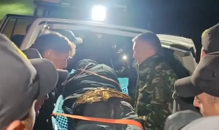 В Губинском районе спасли альпиниста, получившего тяжелые травмы