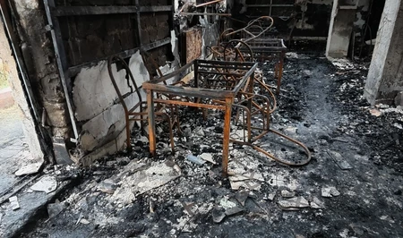 В Газахе при пожаре в психиатрической больнице эвакуировали 44 пациента