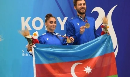 Азербайджанские мастера аэробики стали вторыми в общем зачете Кубка мира