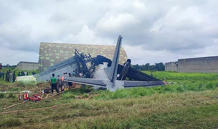 В США разбился военный самолет