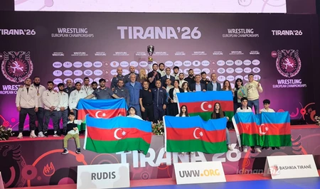 Сборная Азербайджана по вольной борьбе в шестой раз стала чемпионом Европы