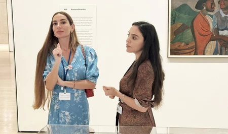 Лейла Алиева и Арзу Алиева посетили Музей современного искусства в Нью-Йорке