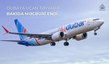 Самолет FlyDubai совершил вынужденную посадку в Баку