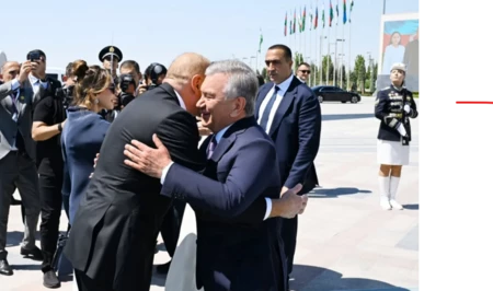 Шавкат Мирзиёев поделился публикацией в связи с визитом президента Ильхама Алиева в Узбекистан