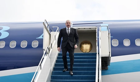 Президент Ильхам Алиев прибыл с рабочим визитом в Туркменистан