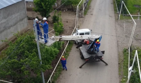 В Гядабейском районе завершена реконструкция электрических сетей