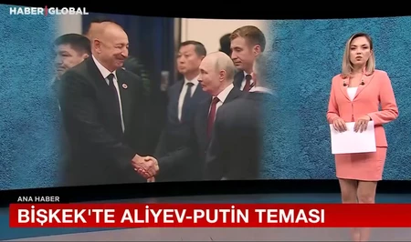 Haber Global подготовил репортаж о встречах Ильхама Алиева с Путиным и Моди в Бишкеке