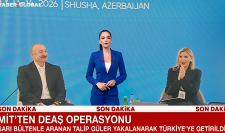 Телеканал Haber Global осветил выступление Ильхама Алиева на IV Шушинском медиафоруме