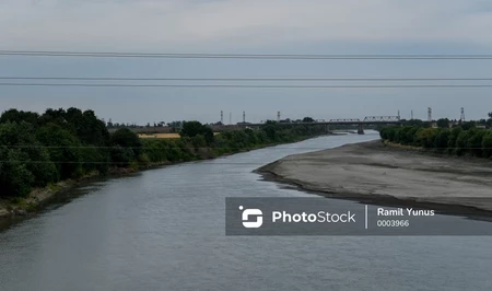 В Агджабединском районе восстановлена прорванная плотина на реке Кура